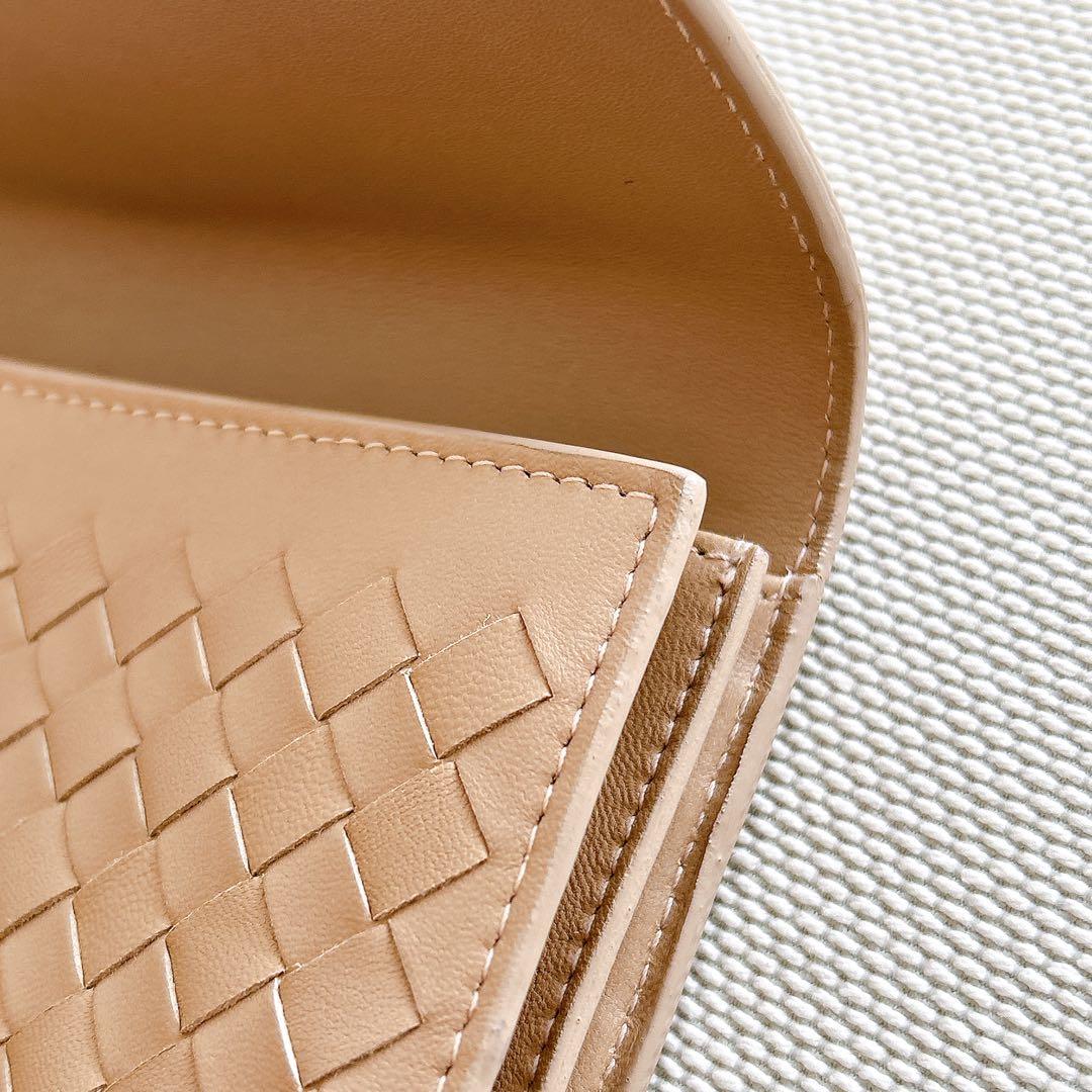 【新品未使用品】BOTTEGA VENETA イントレチャート 長財布 ベージュ