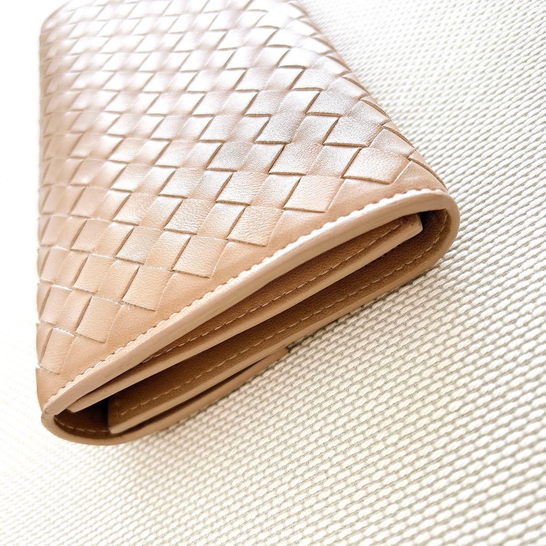 【新品未使用品】BOTTEGA VENETA イントレチャート 長財布 ベージュ