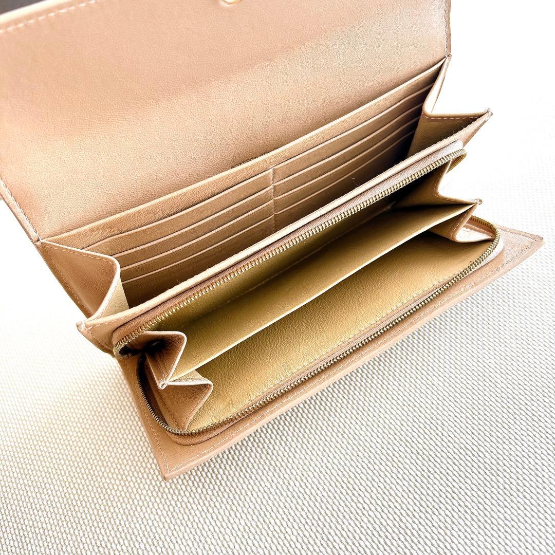 【新品未使用品】BOTTEGA VENETA イントレチャート 長財布 ベージュ