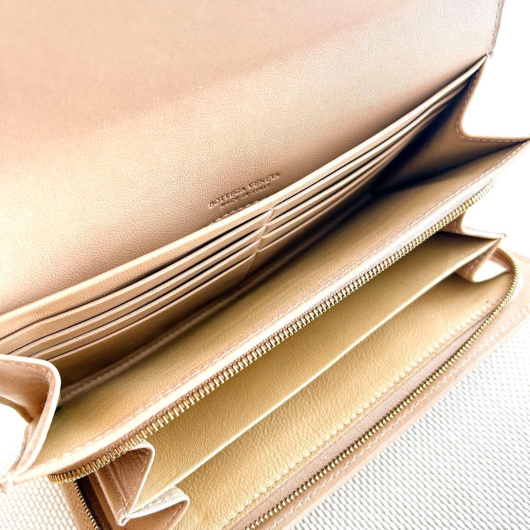 【新品未使用品】BOTTEGA VENETA イントレチャート 長財布 ベージュ