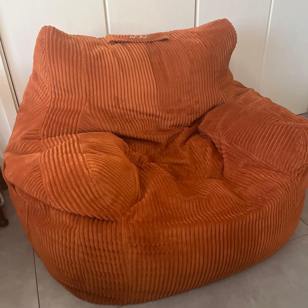 ルージー LOOSY HUGME 1人掛けビーズソファ ブラットオレンジ