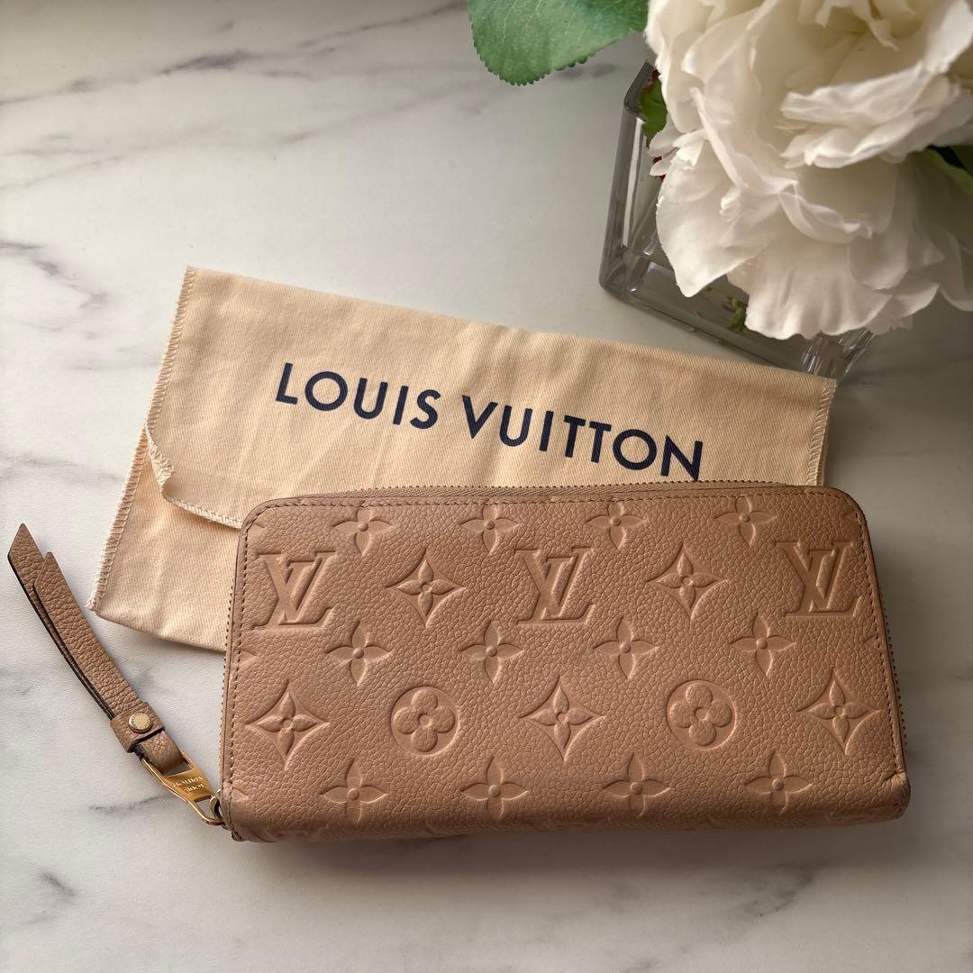LOUIS VUITTON 長財布 ベージュ レザー