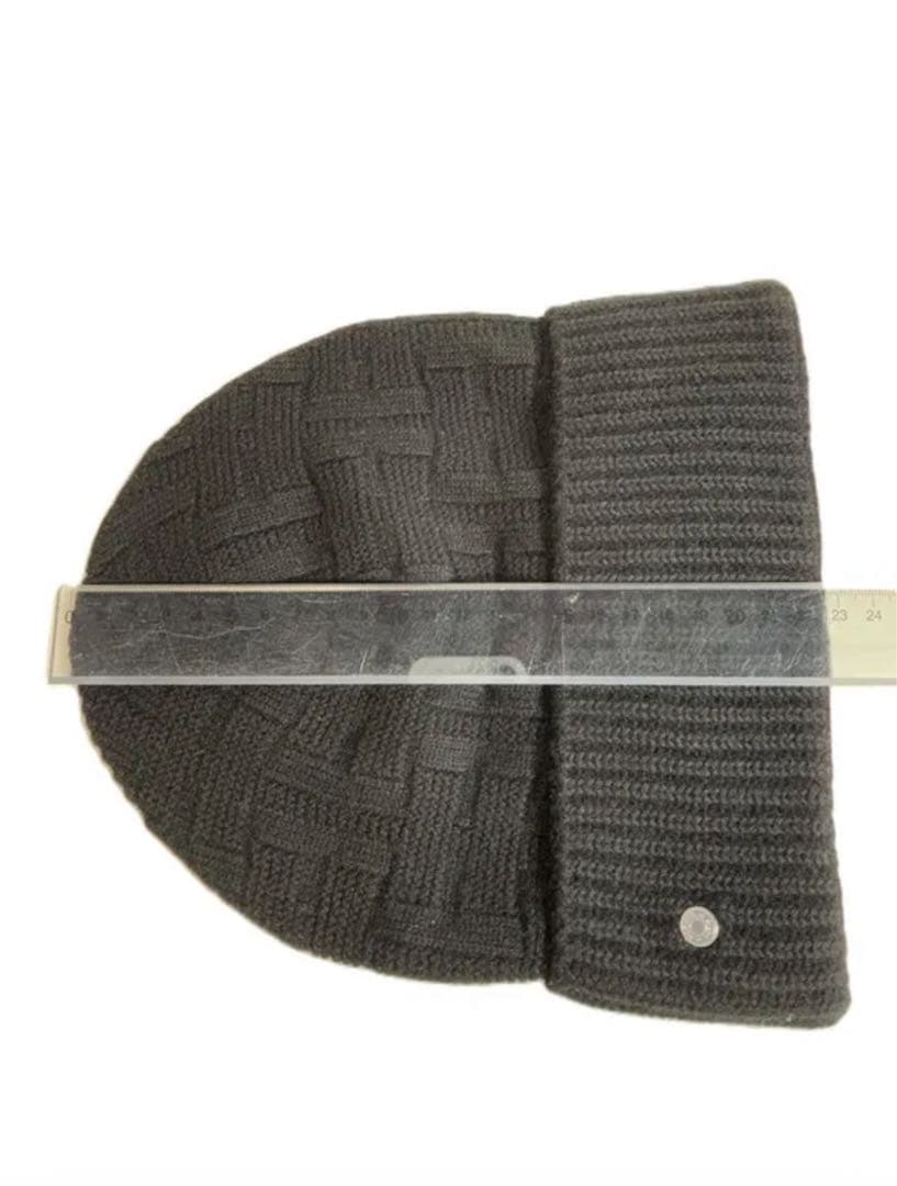 エルメス　HERMESブラックニット帽　セリア