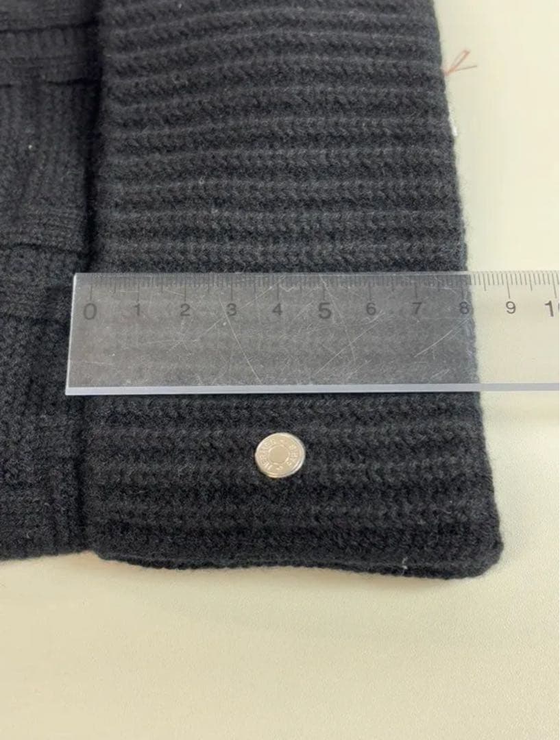 エルメス　HERMESブラックニット帽　セリア