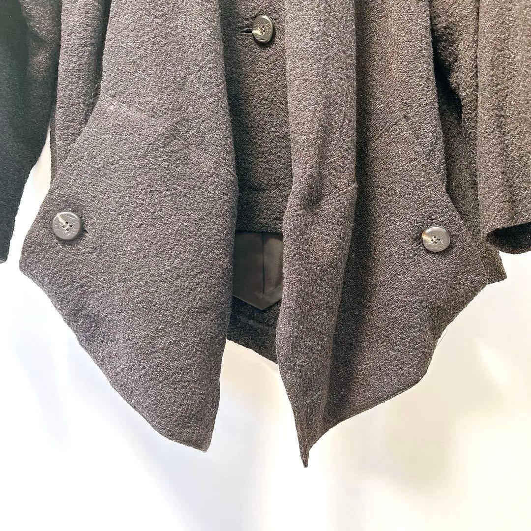 【極美品】慈雨 ジウ センソユニコ 変型ジャケット アシンメトリー L 40 黒