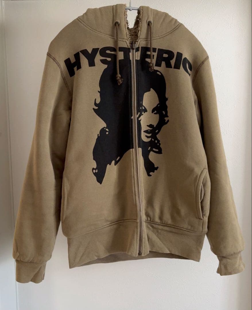 HYSTERIC フリース裏地 ジップアップパーカー