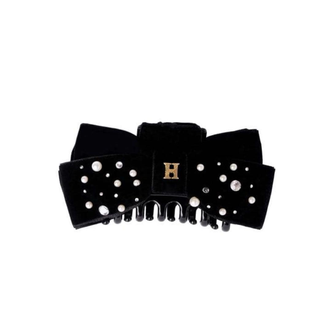 ヘアアクセサリー herlipto Crystal Ribbon Hair Clip