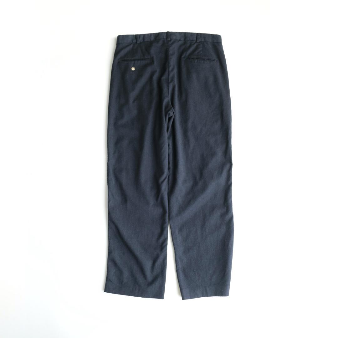 LANDS'END USA製 90s ウールツータックスラックス 紺 36