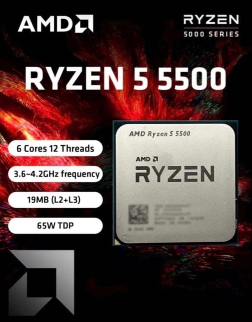 AMD Ryzen 5 5500 CPU 6コア12スレッド