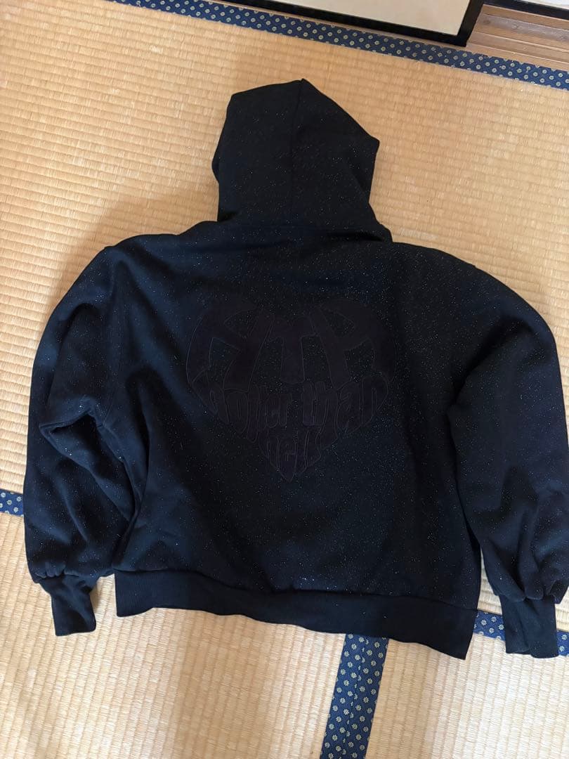 HTH フード付きスウェットパーカーセットアップ ブラック