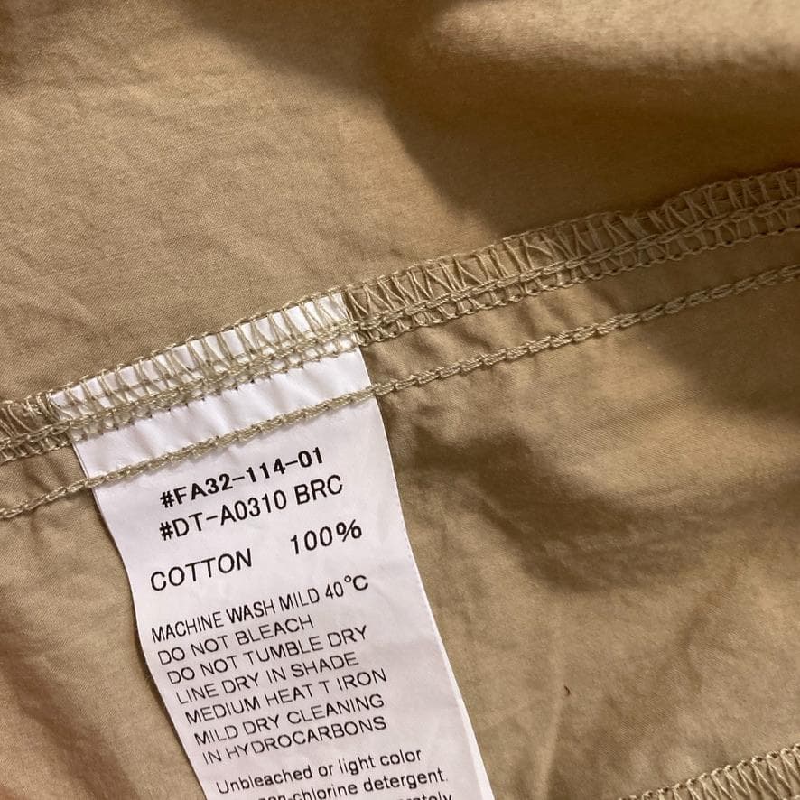 【希少XL相当/極美品】DANTON　シャツカーディガン 薄手 ベージュ 42