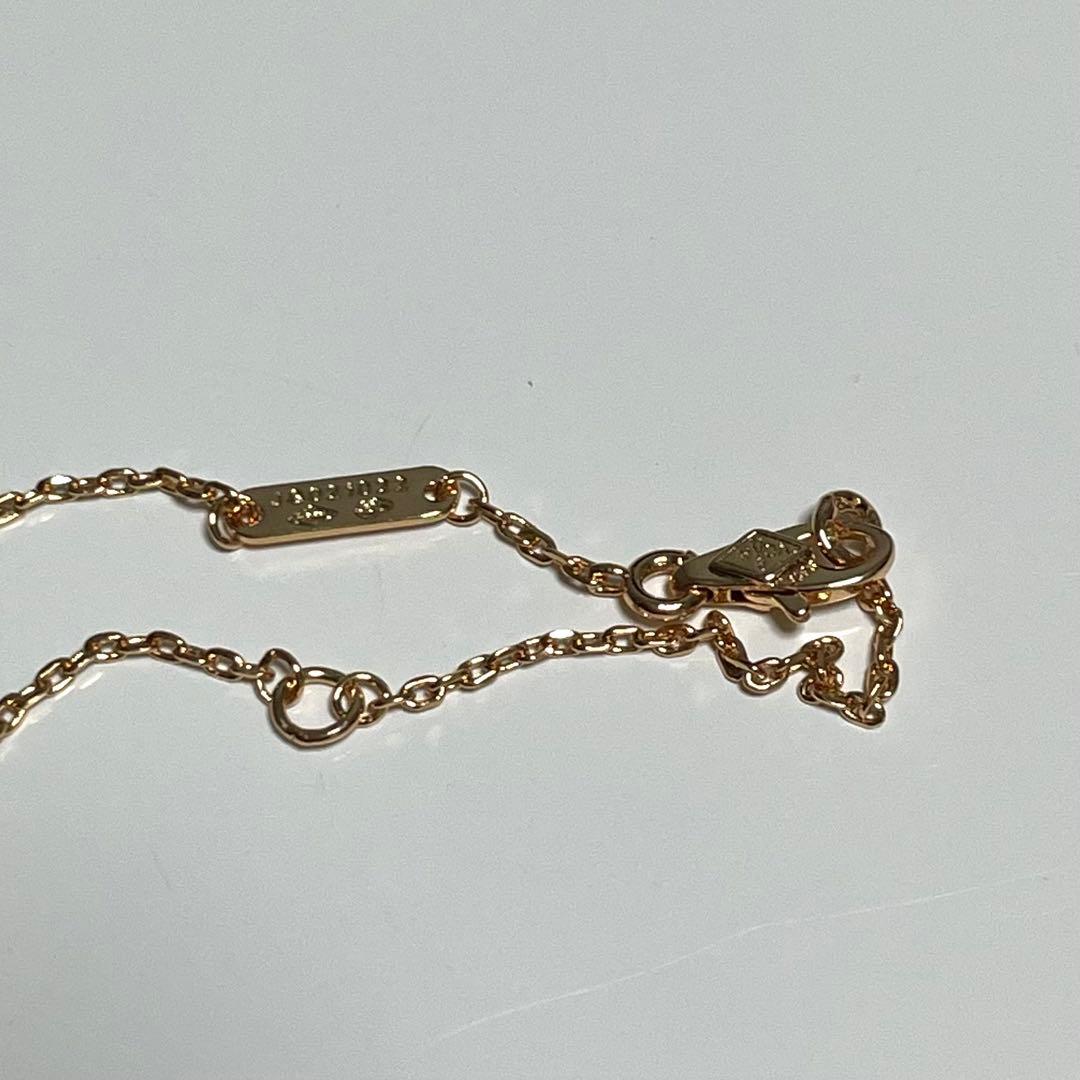 カーネリアン スウィートアルハンブラ　四つ葉のクローバーネックレス　K18