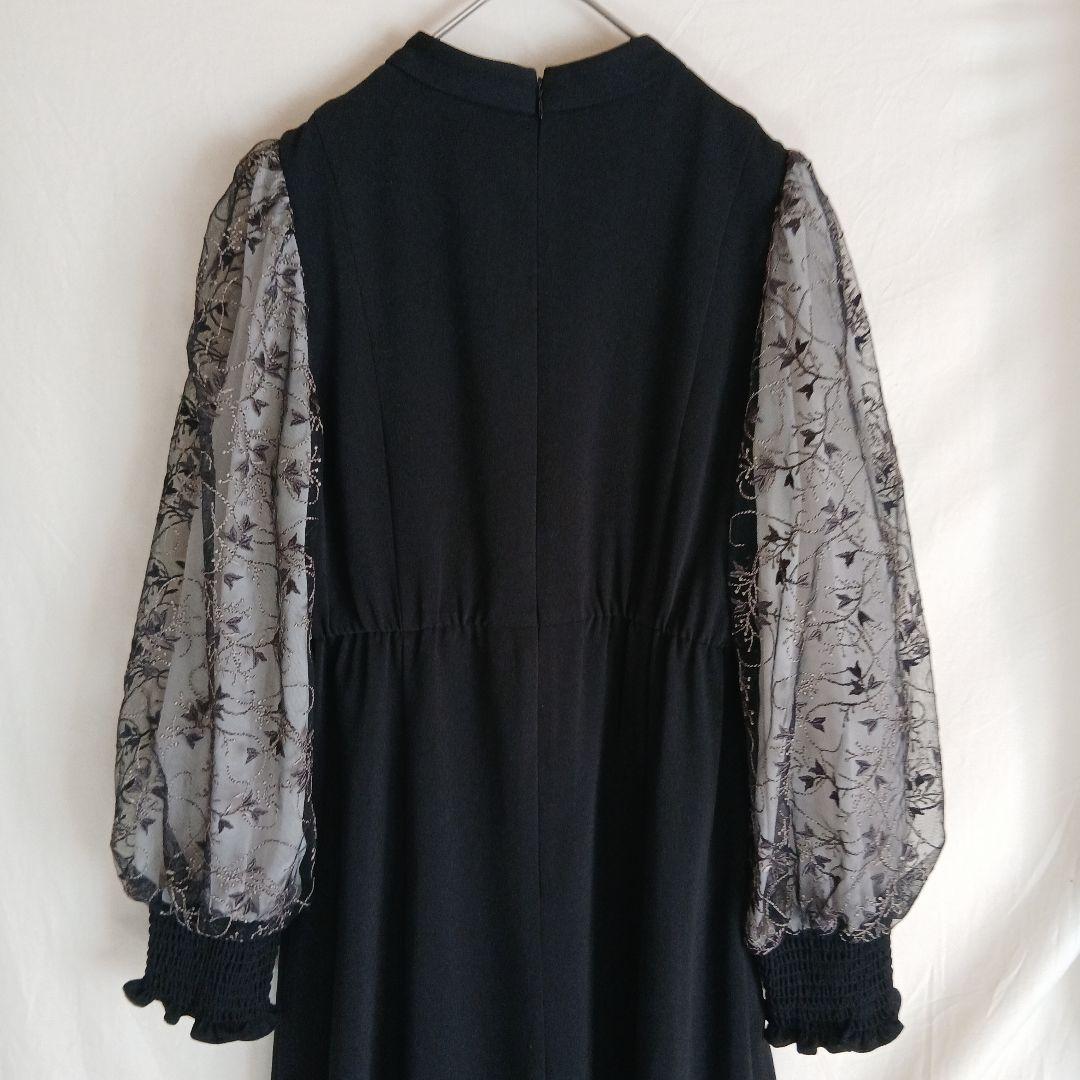 ANDRESD スリーブエンブロイダリードレス ワンピース 結婚式 お呼ばれ