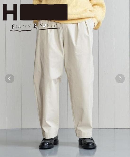 H BEAUTY&YOUTH ピーチカルゼ バルーンパンツ L Ovy kaja