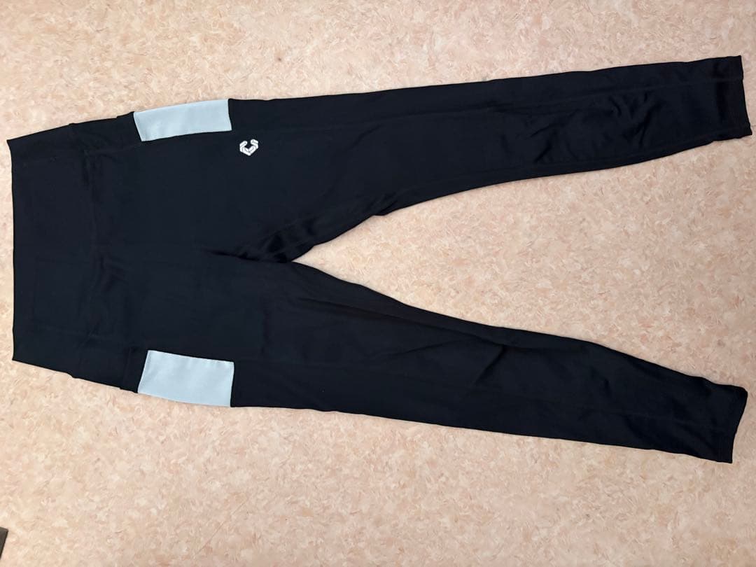 CRONOS ブラック レギンス サイドポケット付き