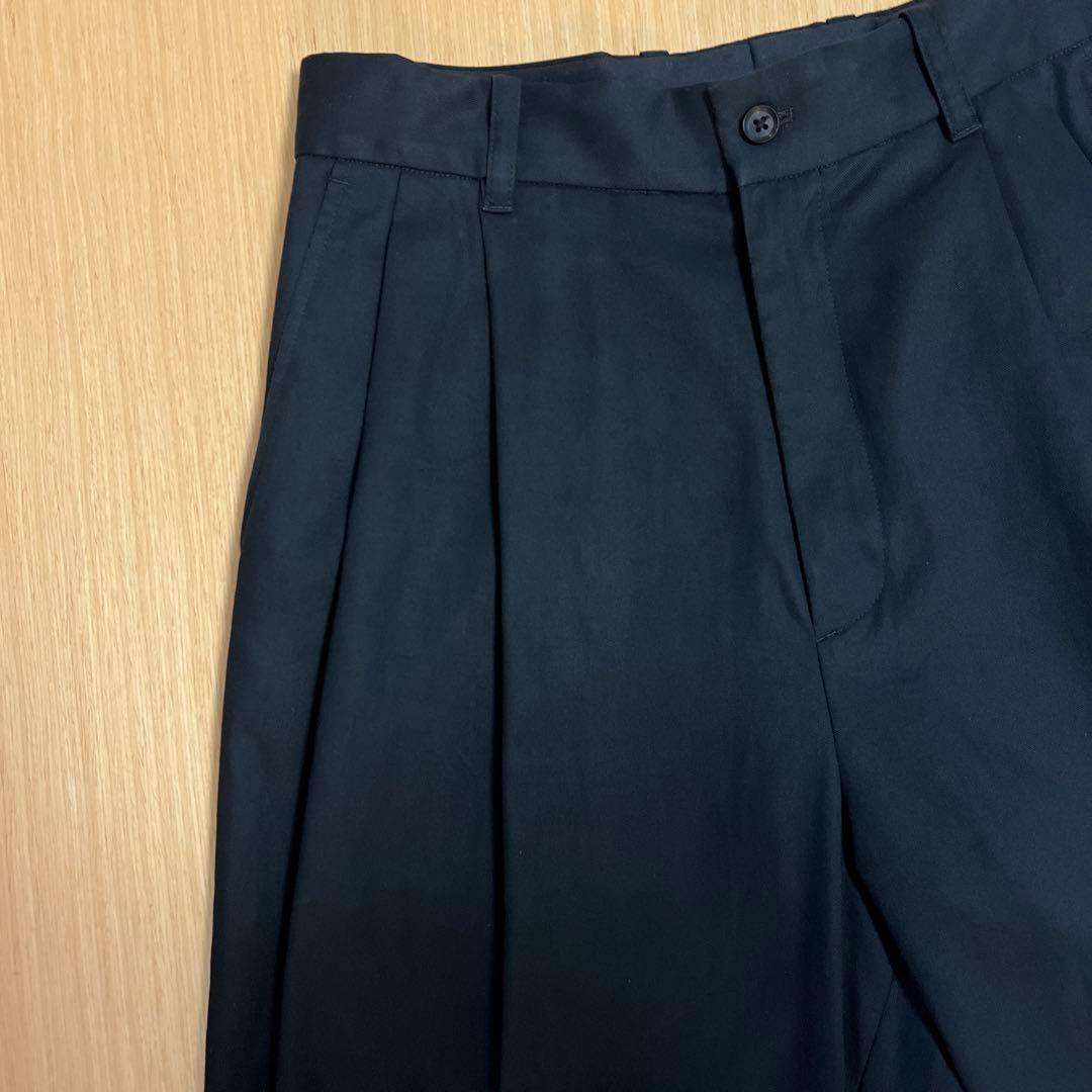 パンツ stein Wide Straight Trousers BLACK