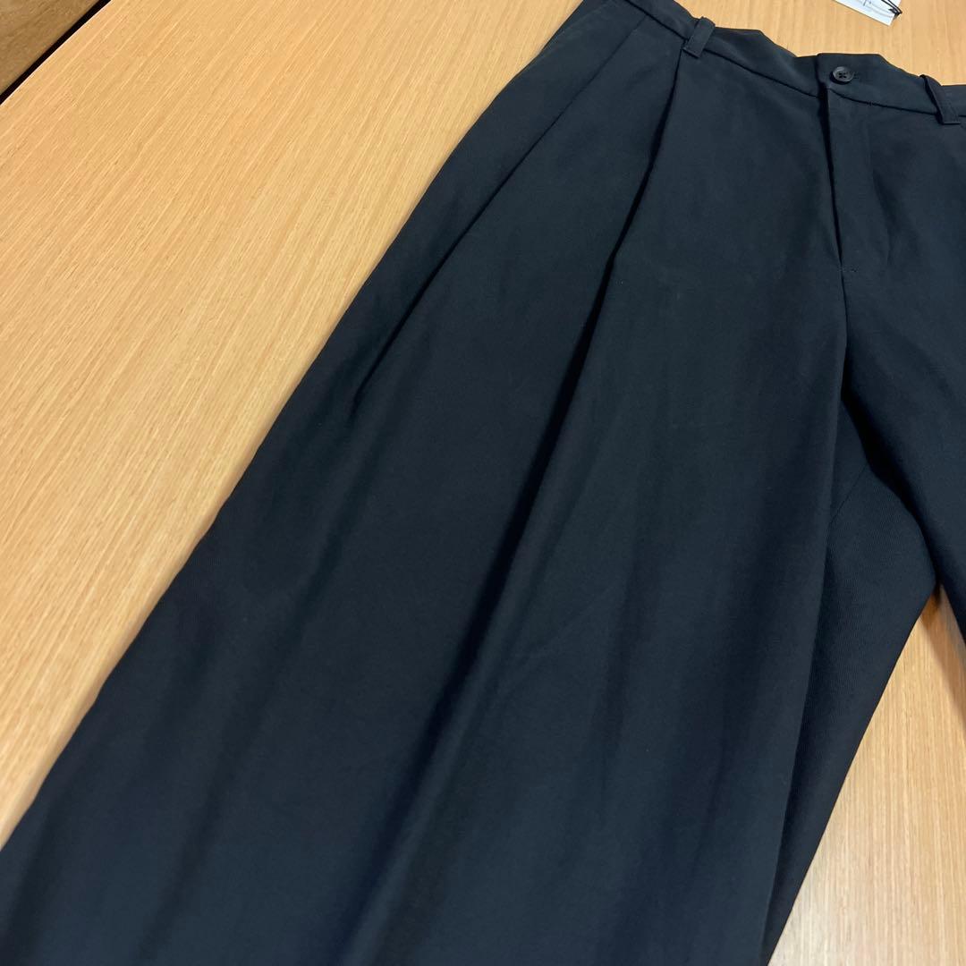 パンツ stein Wide Straight Trousers BLACK