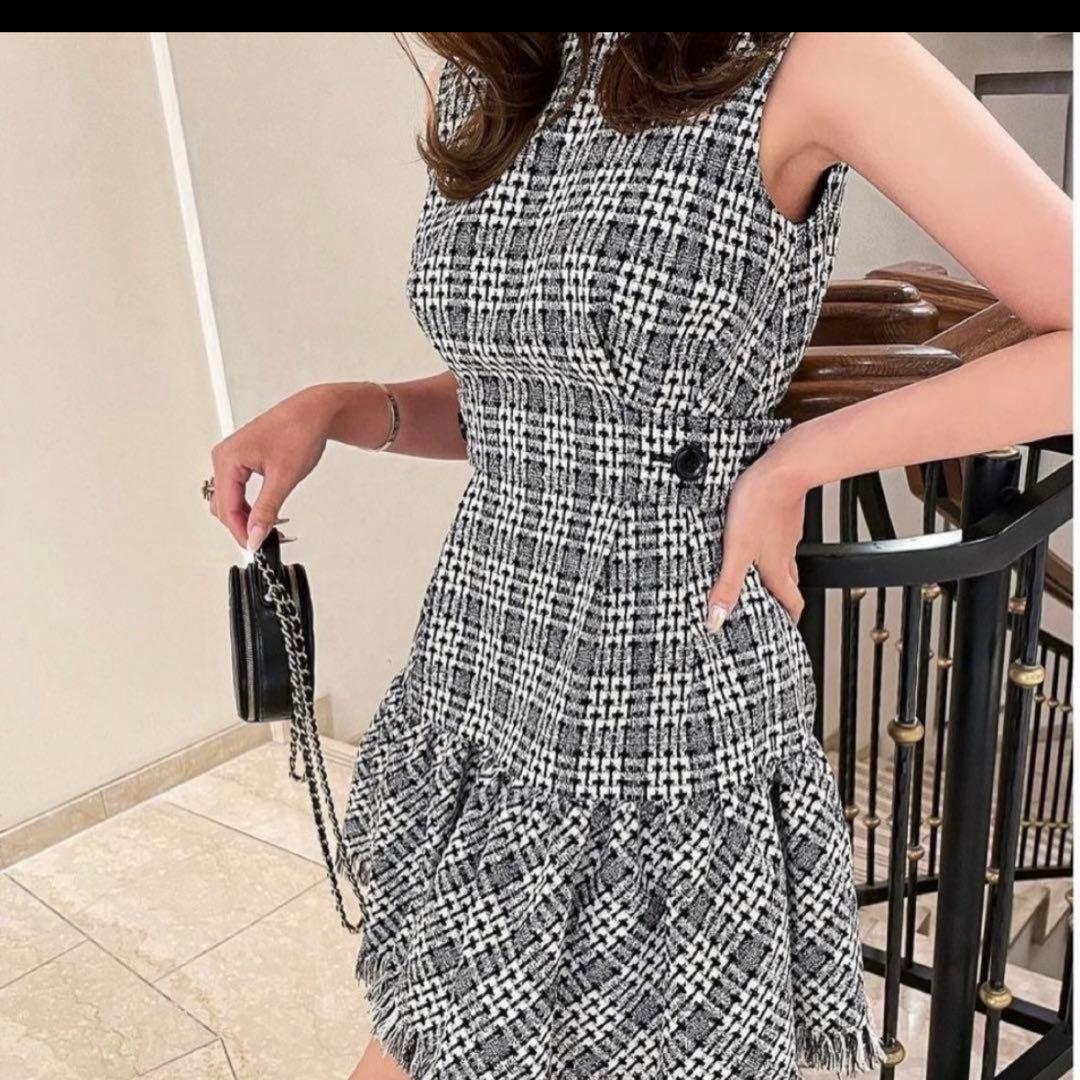 sheller ノースリーブミニワンピース