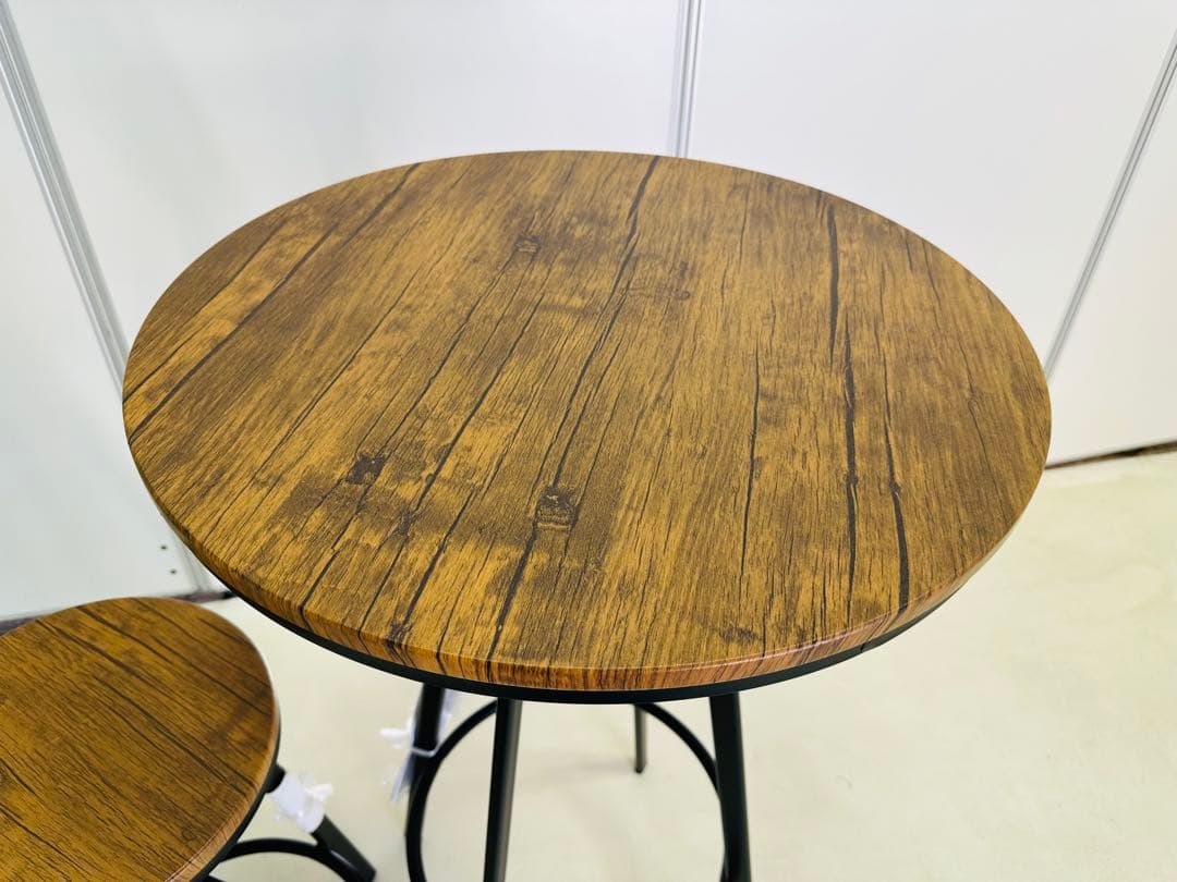 ハイテーブル 丸型 スチールフレームセット