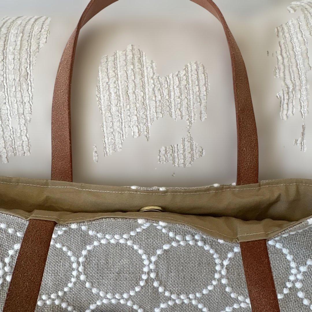 minä perhonenミナペルホネン タンバリン　トートバッグハンドメイド