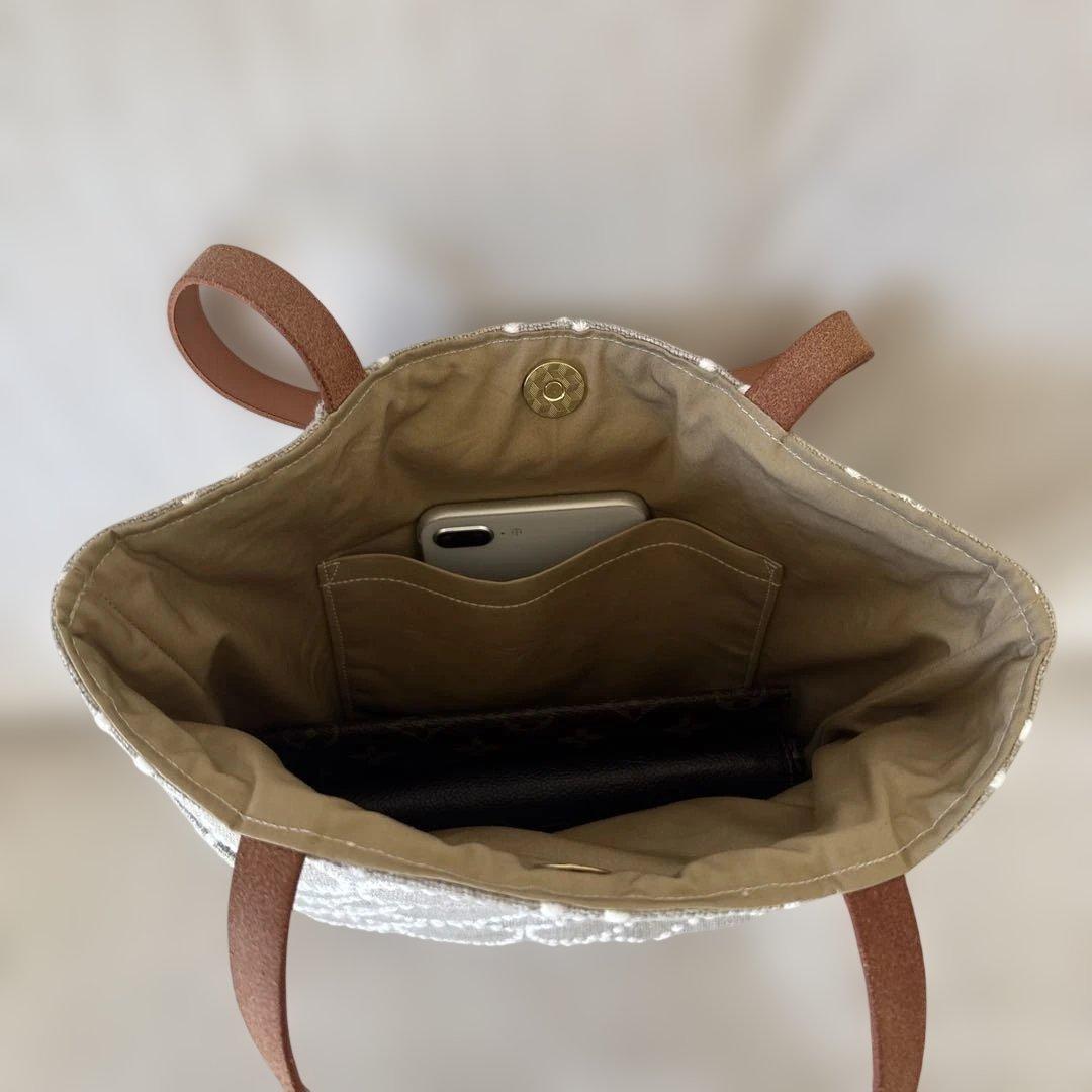 minä perhonenミナペルホネン タンバリン　トートバッグハンドメイド