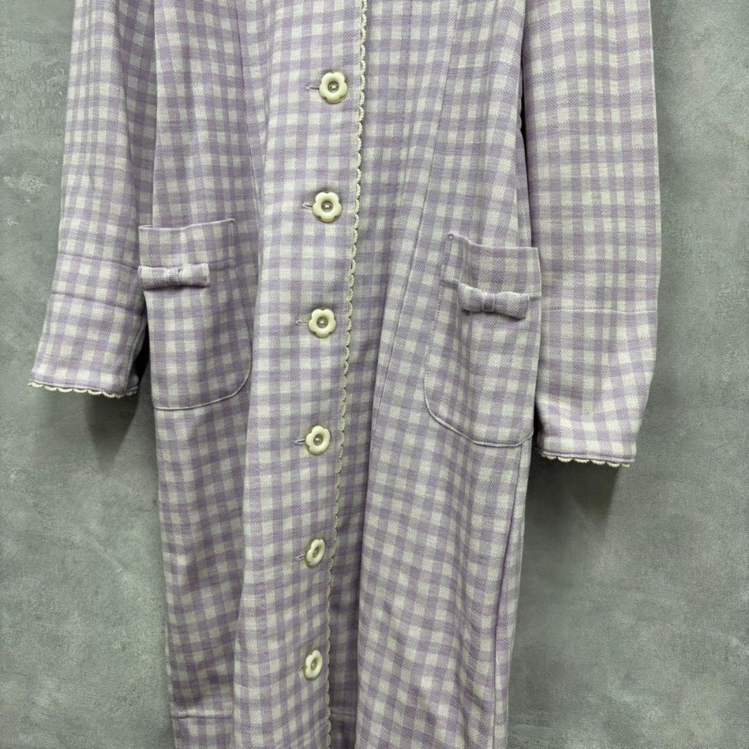 Katie パープル ギンガムチェック ワンピース N2237