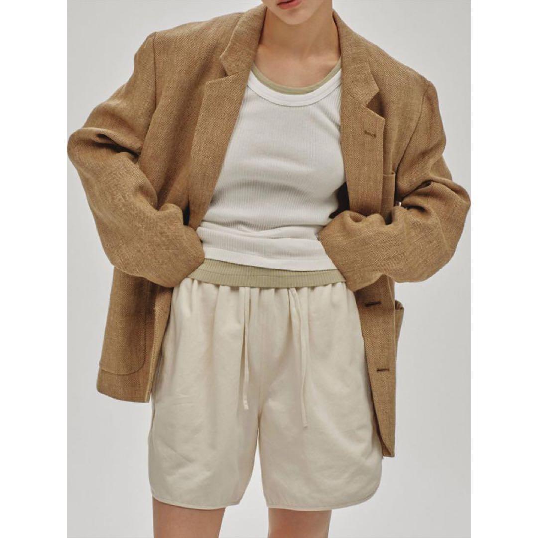 todayful Boyfriend Linen Jacket 36 ベージュ