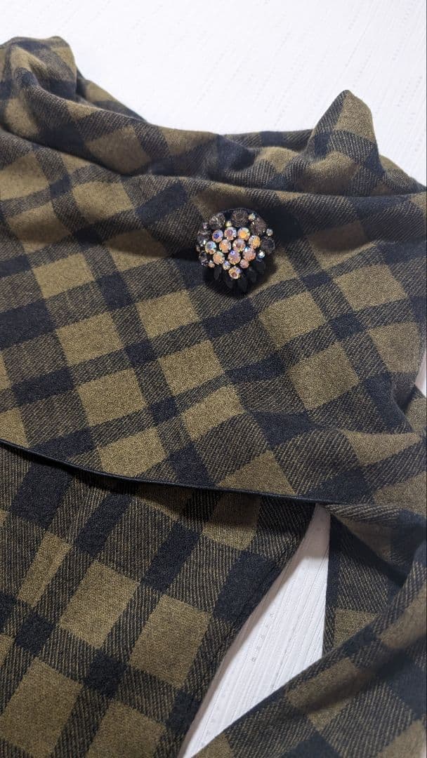 美品　GUCCI グッチ　ワンピース　ウール長袖　チェック　S