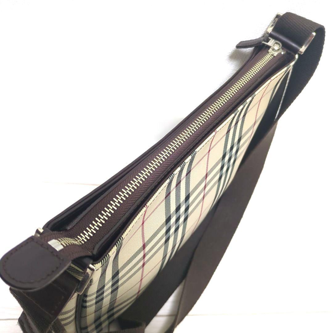 【美品】BURBERRY ノバチェック キャンバス レザー コンビ ショルダー