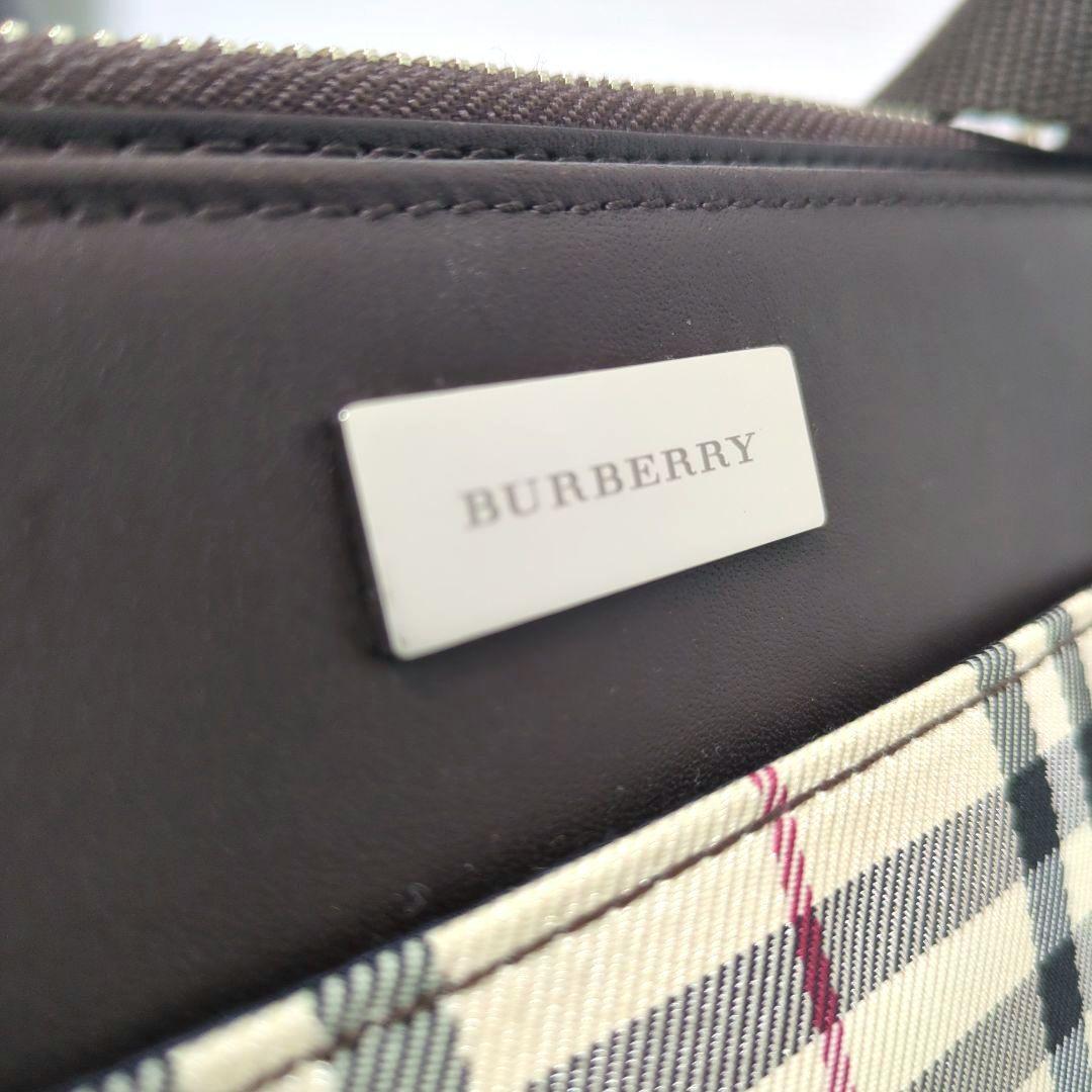 【美品】BURBERRY ノバチェック キャンバス レザー コンビ ショルダー
