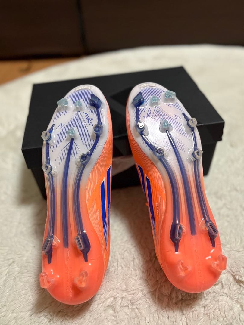 F50 サッカーシューズ オレンジ/ブルーFG