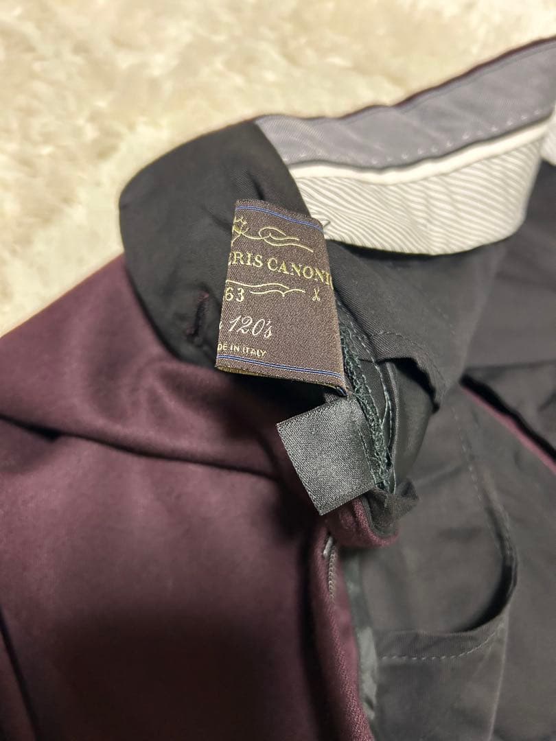 未使用　ルイジビアンキマントヴァ✖︎カノニコ　46 ウールフランネル　トラウザーズ