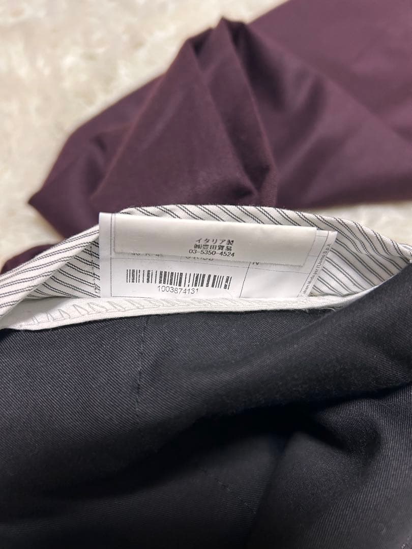 未使用　ルイジビアンキマントヴァ✖︎カノニコ　46 ウールフランネル　トラウザーズ