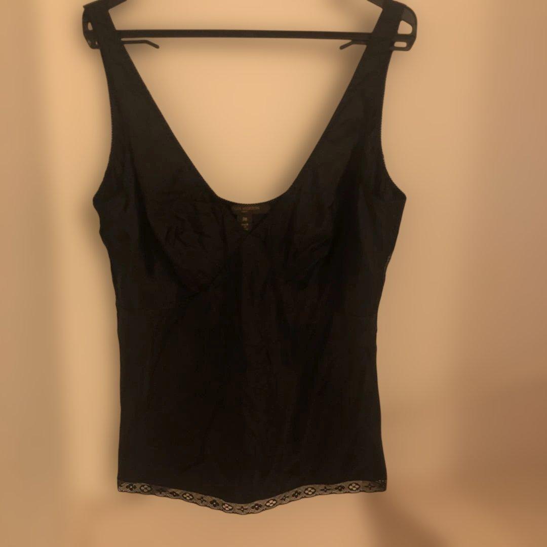 LOUIS VUITTON キャミソール モノグラム レース 黒S〜M