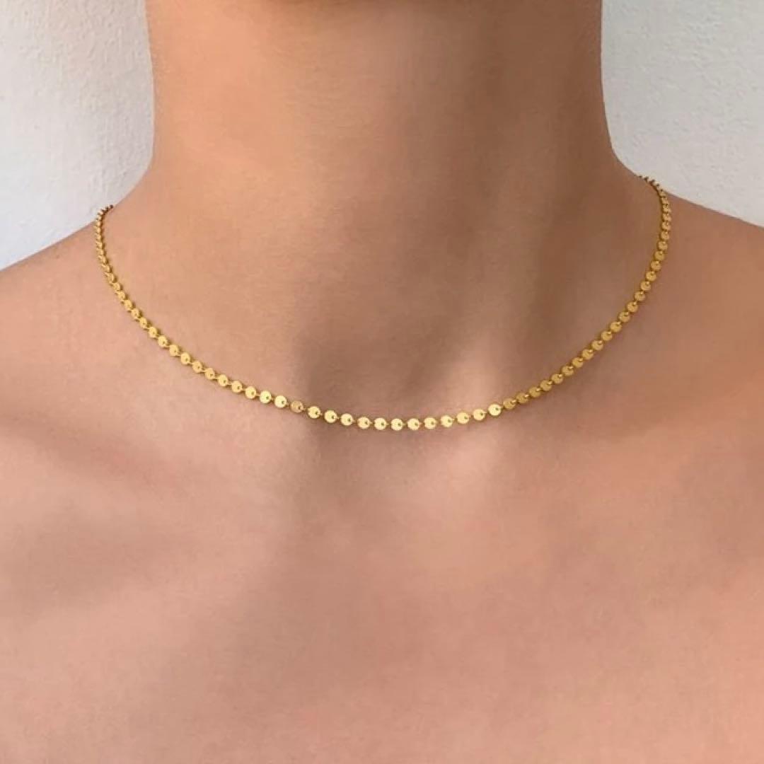 定価65万 マリーエレーヌドゥタイヤック ミニチュア・パイエット ネックレス 金