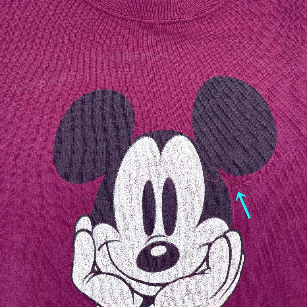 【90年代USA製】ディズニー ミッキー スウェット 青パン お座り ビンテージ