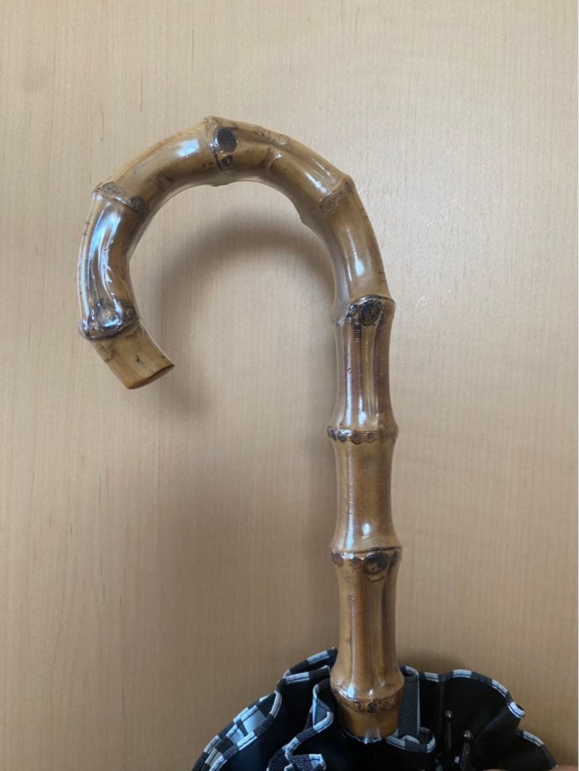 サンバリア100 長傘　Mサイズ フリル 白黒ストライプ 日傘 UV 遮光 日傘