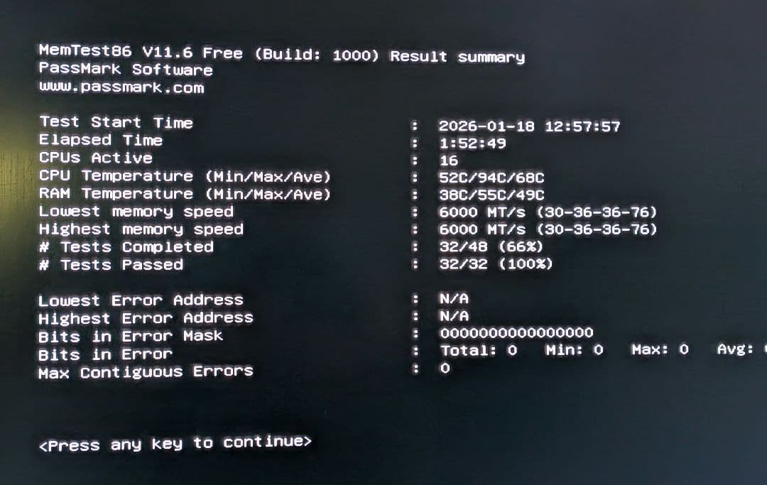 CORSAIR VENGEANCE DDR5 64GB 6000MHz片方訳あり