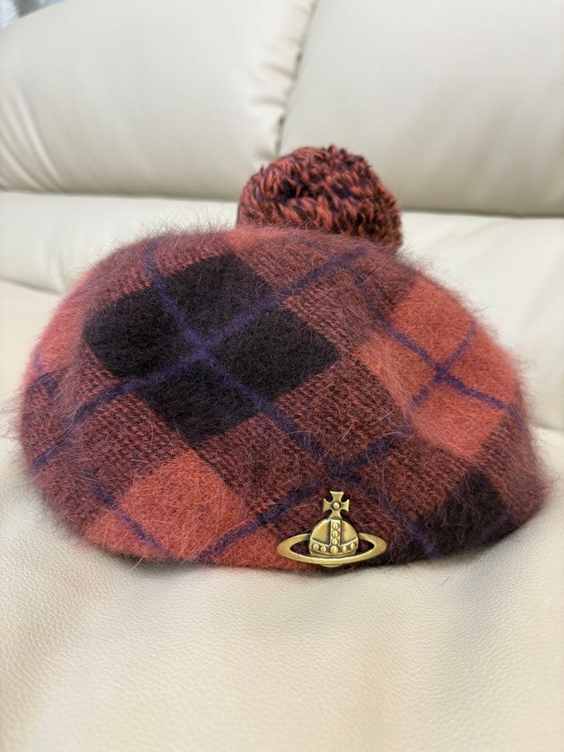 【値下げ中】Vivienne Westwood チェック柄ベレー帽【良品】