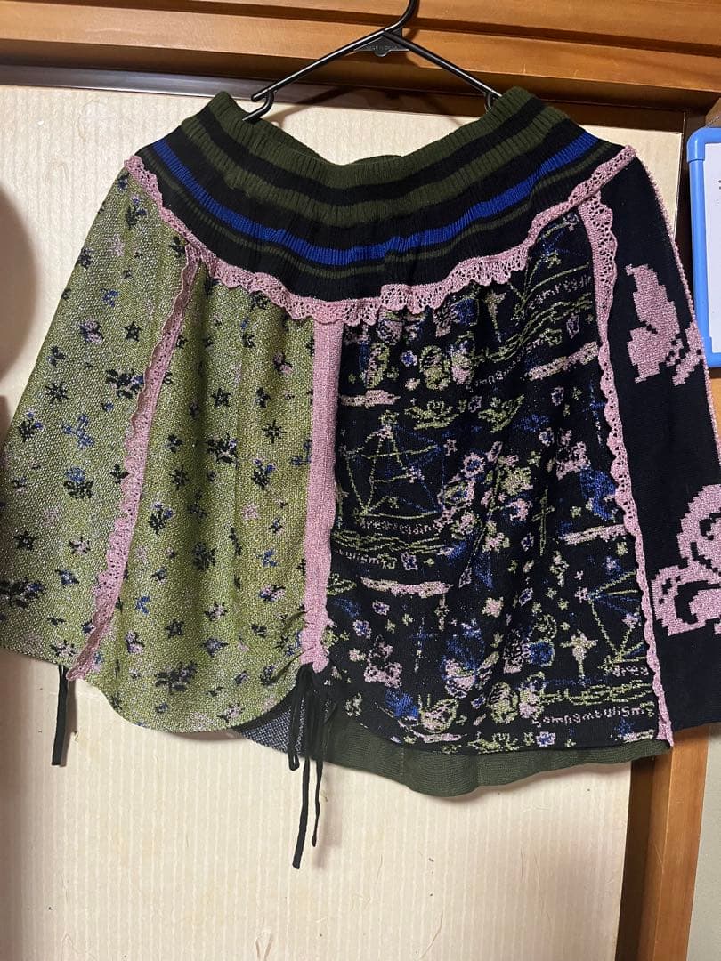 スカート rurumu: dreamreading jacquard skirt BK