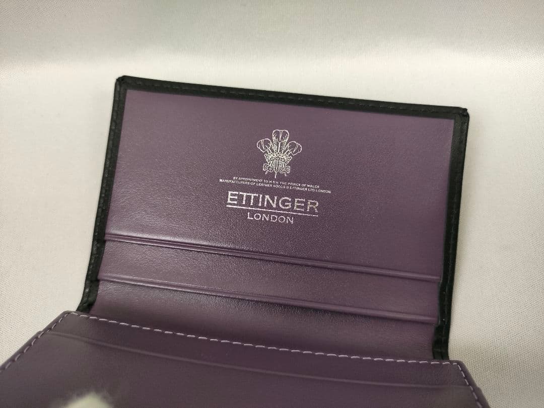 ETTINGER エッティンガー 名刺入れ カードケース パープル ほぼ未使用