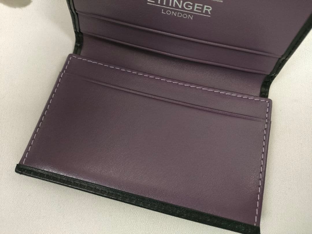 ETTINGER エッティンガー 名刺入れ カードケース パープル ほぼ未使用
