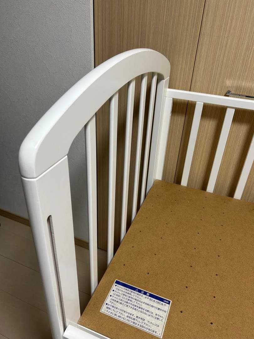 【送料込】KATOJI ミニベビーベッド　ハイタイプ　マットレス・シーツ付