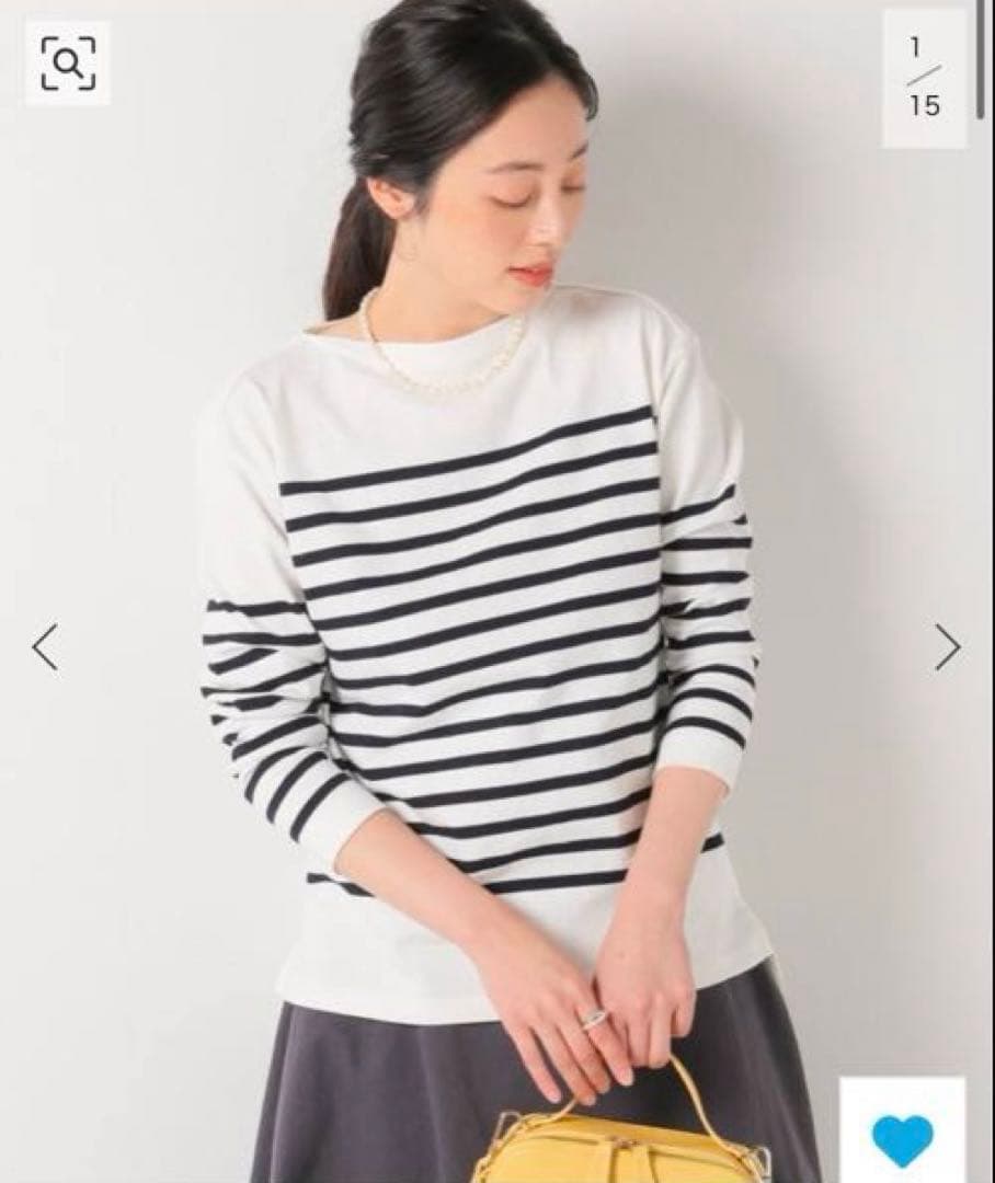 【MADISONBLUE/マディソンブルー】ボーダープルオーバー　00 白黒