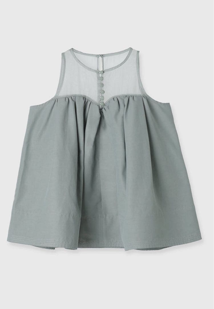 アニュアンス　スプレッドフレアブラウス　グリーン