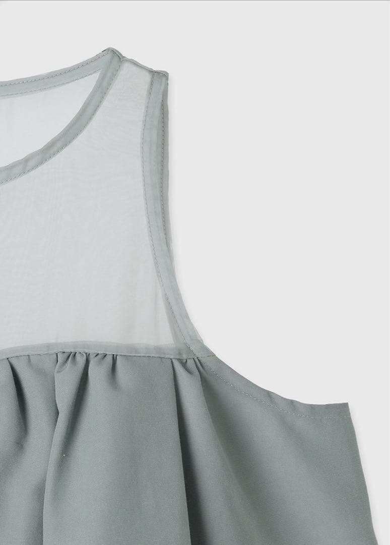 アニュアンス　スプレッドフレアブラウス　グリーン