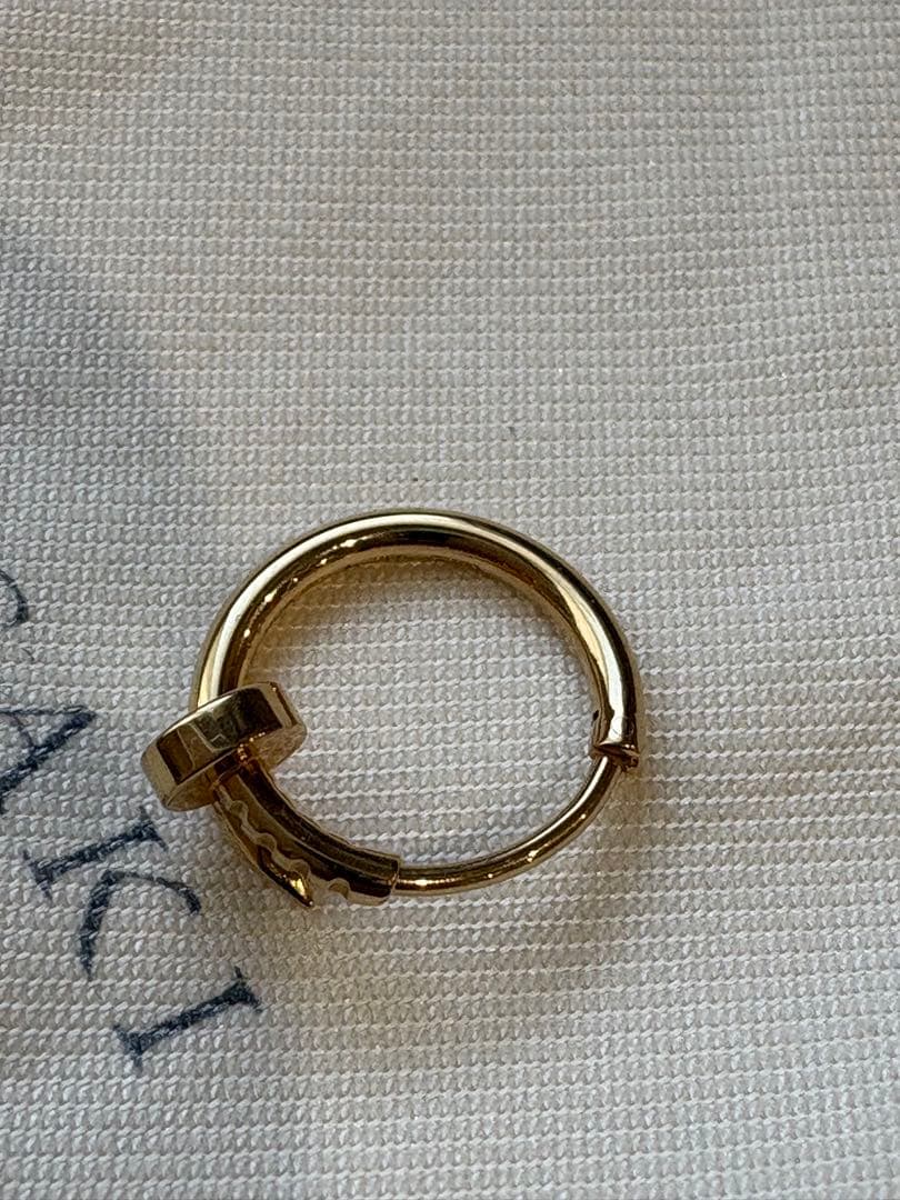 【シングル】ジュスト アン クル イヤリング　イエローゴールド