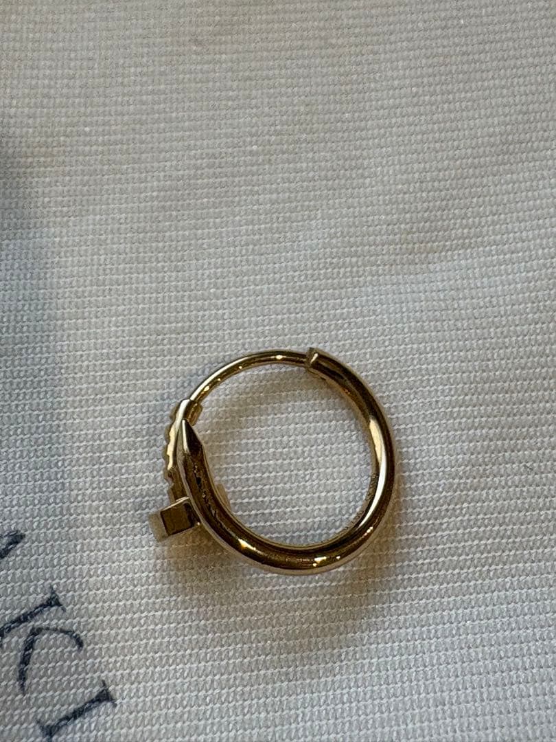 【シングル】ジュスト アン クル イヤリング　イエローゴールド