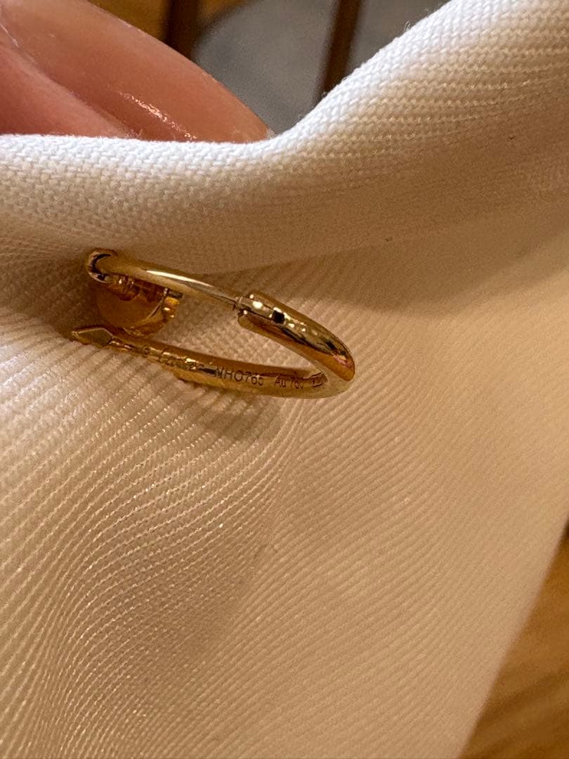 【シングル】ジュスト アン クル イヤリング　イエローゴールド