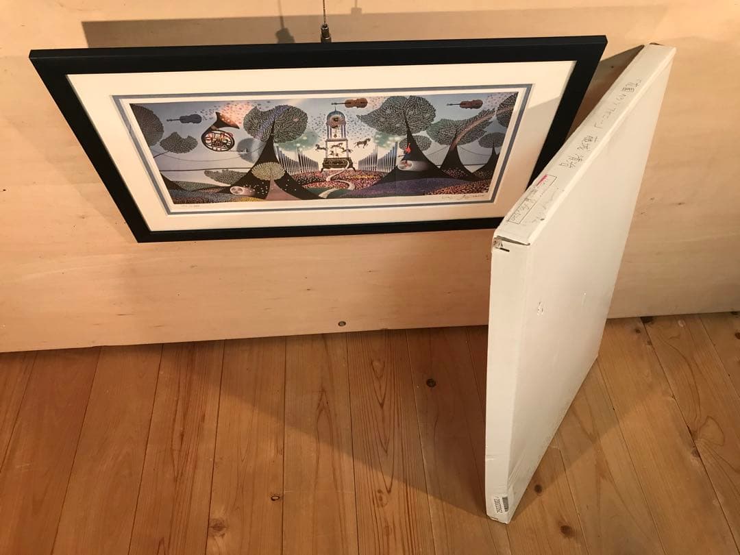 藤城清治　「花園のシンフォニー」　ダイヤモンドスクリーニング　作品証明シール有り